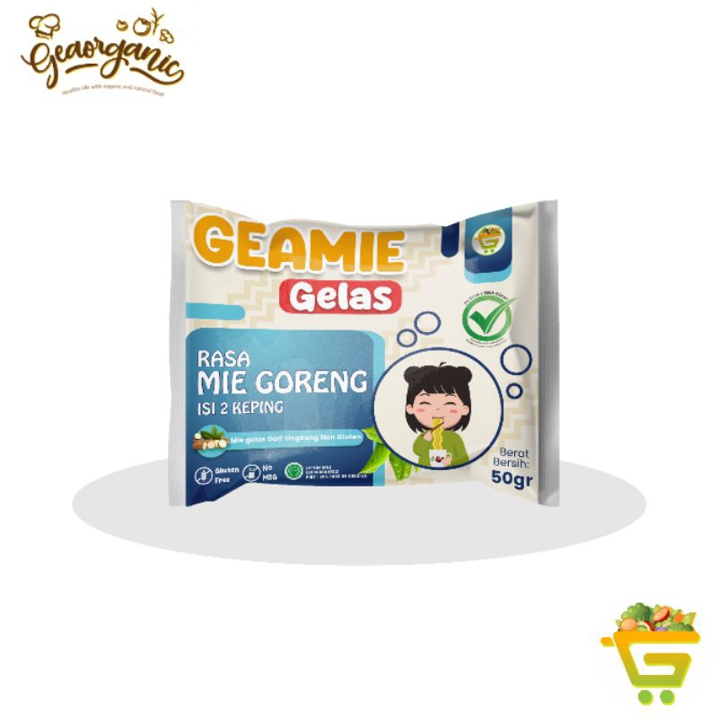 Jual Mie Gelas Gluten Free Non MSG Geamie Goreng Special Isi 2 Keping ...