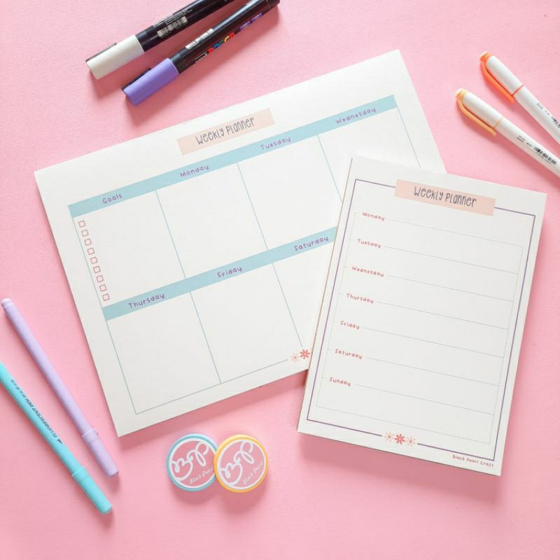 Jual Weekly Planner Notepad A4/A5 Bookpaper 90 gsm | Shopee Indonesia