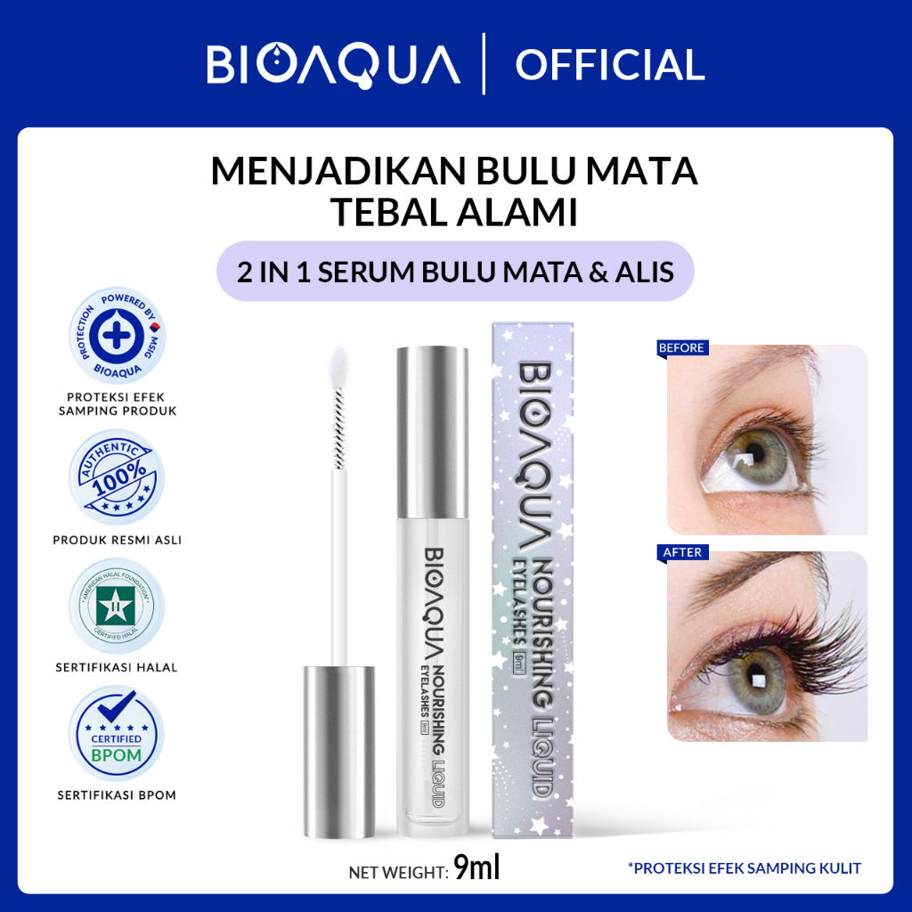 Jual BIOAQUA EyeLash Serum Bulu Mata dan Alis BPOM Halal 9ml Pelentik