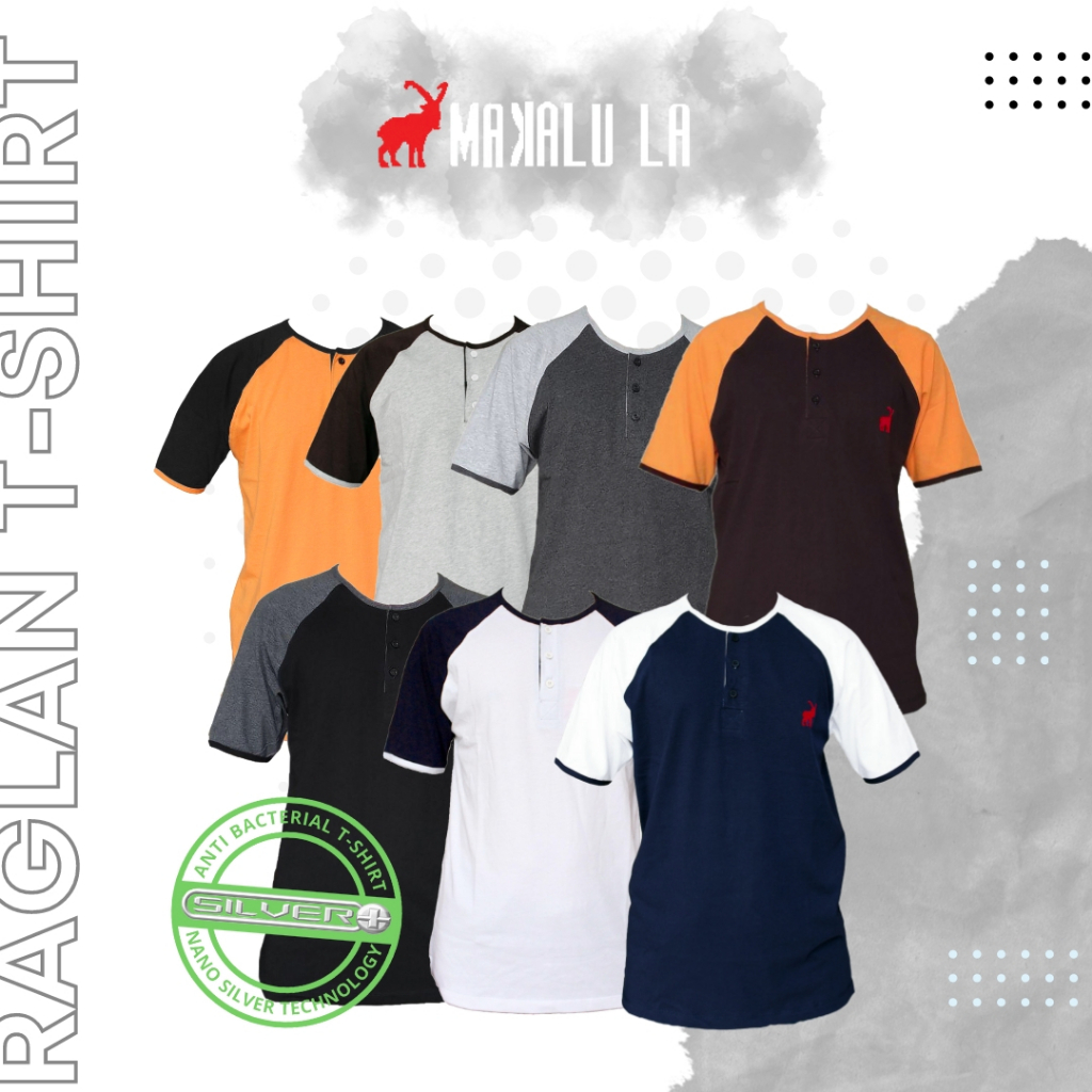 Jual Makalu La | RAGLAN T-Shirt Pria ANTI BAKTERI | Shopee Indonesia