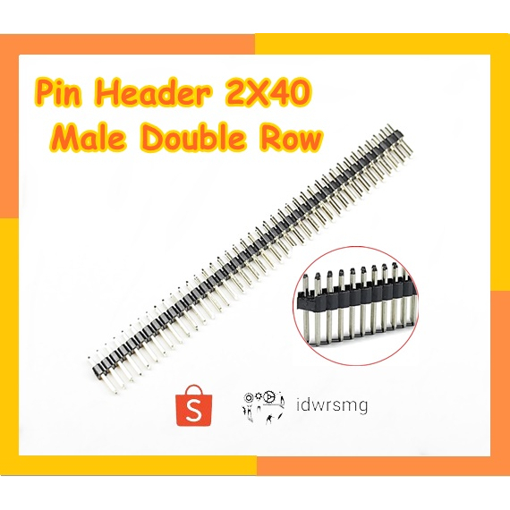 Jual Pin Header Male 2x40 pitch 2,54mm Header Pin Male | Shopee Indonesia