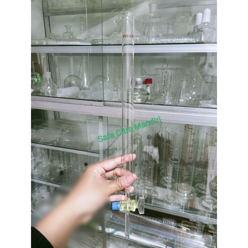 Jual Kolom Kromatografi / Coloum Kromatografi Kran Glass Merk Pyrex ...