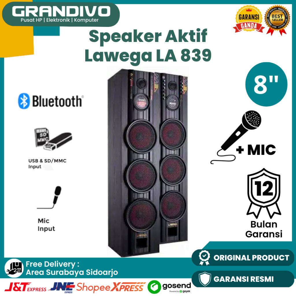 Jual Speaker Aktif Lawega La Bluetooth Superbass Garansi Resmi