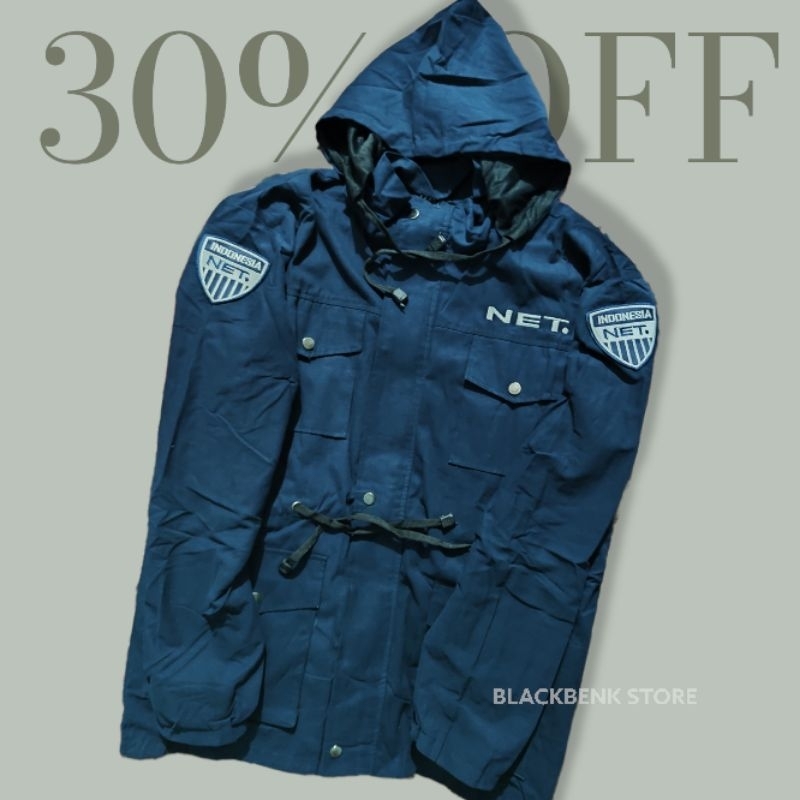 Jual jaket net tv parka custom bordir satuan | Shopee Indonesia