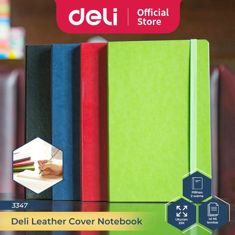 Jual Deli Leather Notebook Buku Catatan Cover Kulit A5 96 120 Halaman