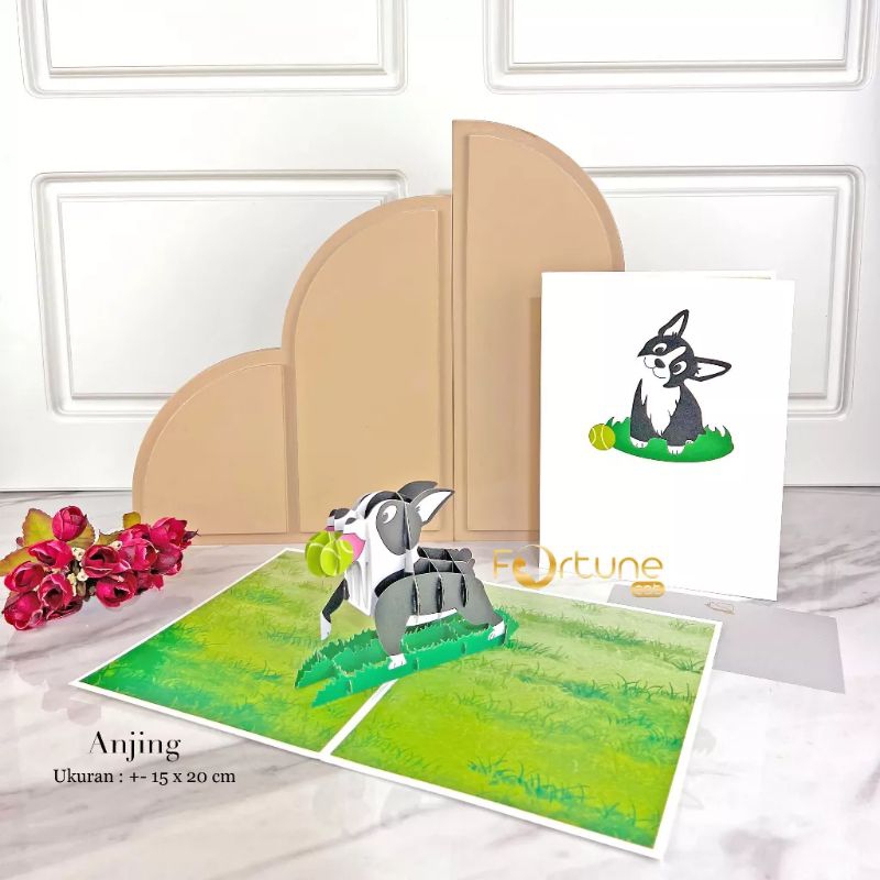 Jual KARTU UCAPAN 3D 4D POP UP HAPPY BIRTHDAY TERIMA KASIH MOTIF