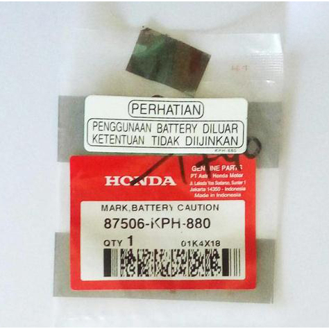 Jual Stiker Aki Motor Honda Mark Battery Caution Label | Shopee Indonesia
