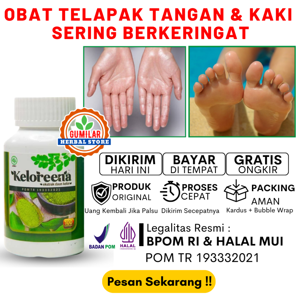 Jual Obat Telapak Tangan Bekeringat Kaki Berkeringat Berlebihan Telapak Tangan Basah Bpom 7083