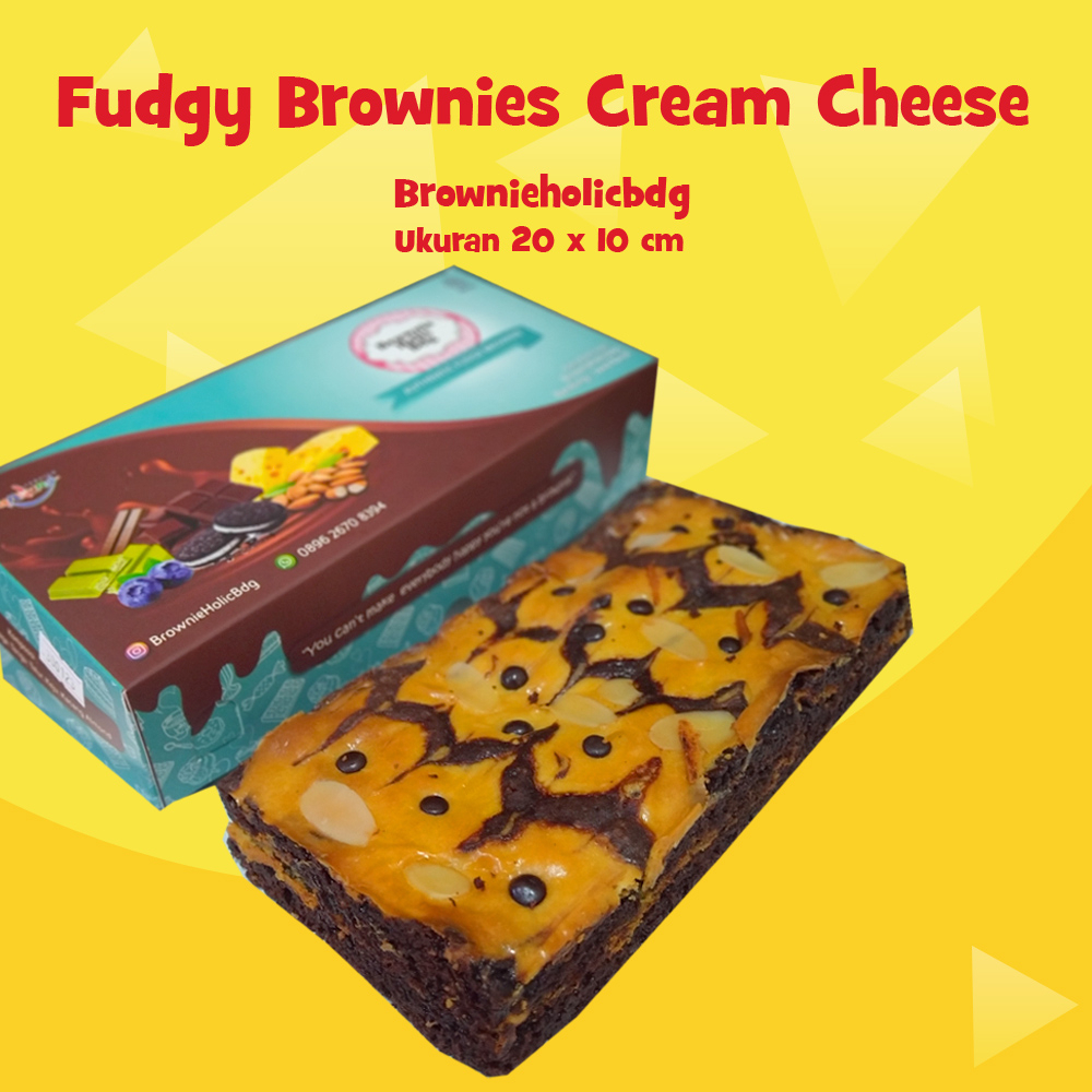 Jual Fudgy Brownies Cream Cheese Brownieholicbdg Shopee Indonesia