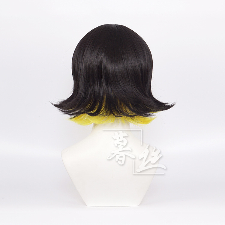 Jual Cosplay Wig Anime Blue Lock Bachira Meguru Hitam Kuning Ombre ...
