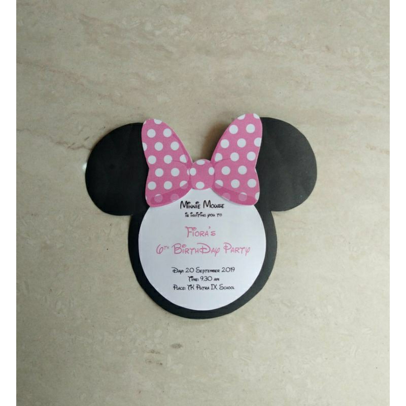 Jual Undangan Ulang Tahun Anak - Minnie Mouse | Shopee Indonesia