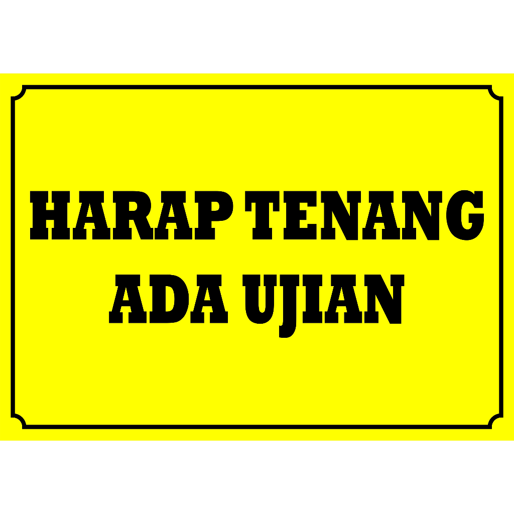 Jual SPANDUK/MMMT/BANNER HARAP TENANG ADA UJIAN 100X80 CM ATAU CUSTOM