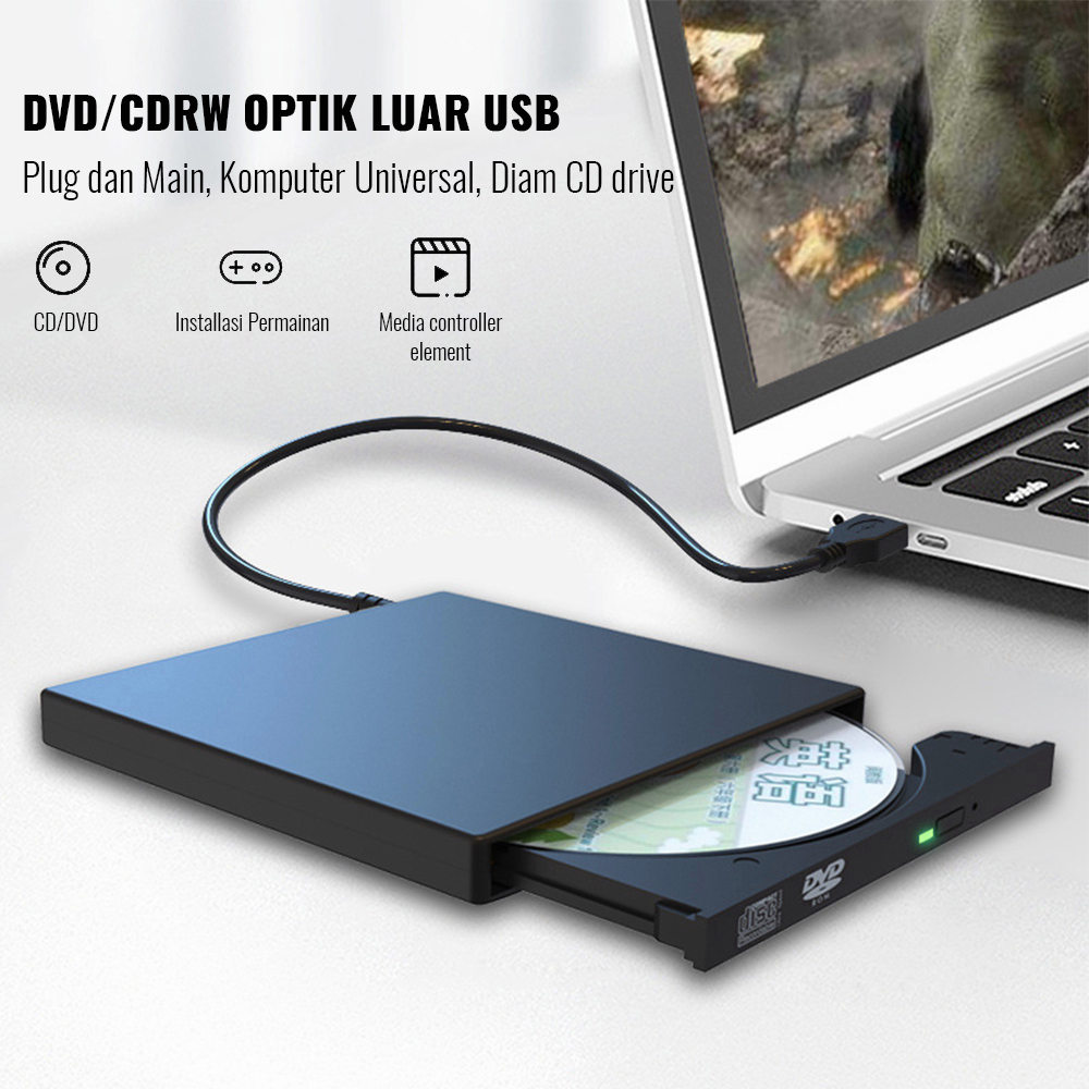 Jual CD ROM Drive External DVD Drive Slim dan Portable Optical Drive