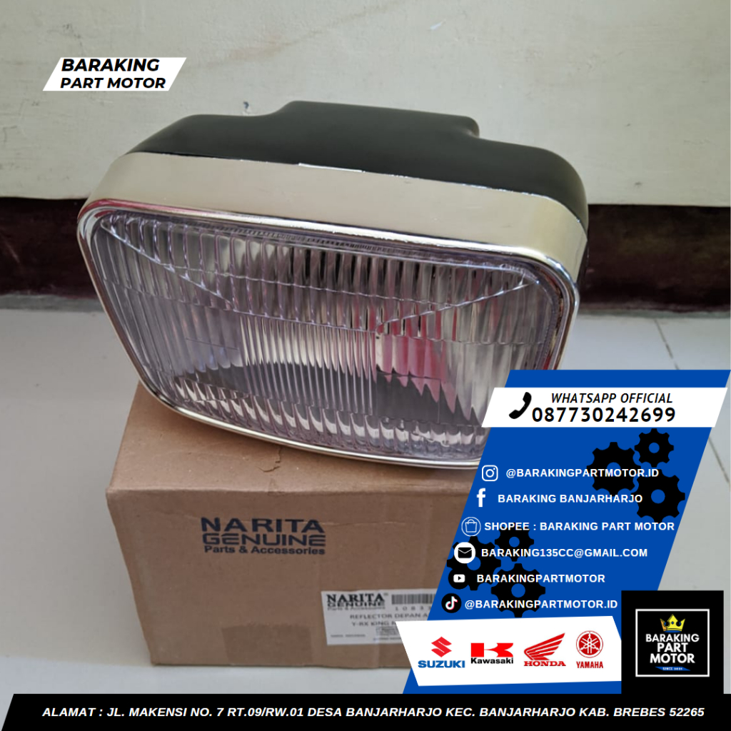 Jual Paket Reflektor Lampu Depan Rx King New Breket Fitting Lampu Depan Original Shopee