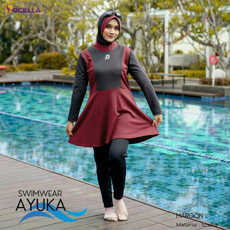 Jual Rocella Swimwear Ayuka Baju Renang Perempuan Muslim Jumbo Baju Renang Wanita Dewasa 