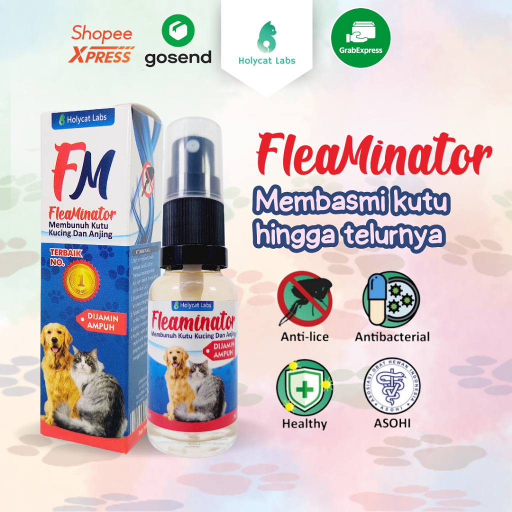 Jual Obat Kutu Kucing Anjing Fleaminator Spray Ml Shopee Indonesia