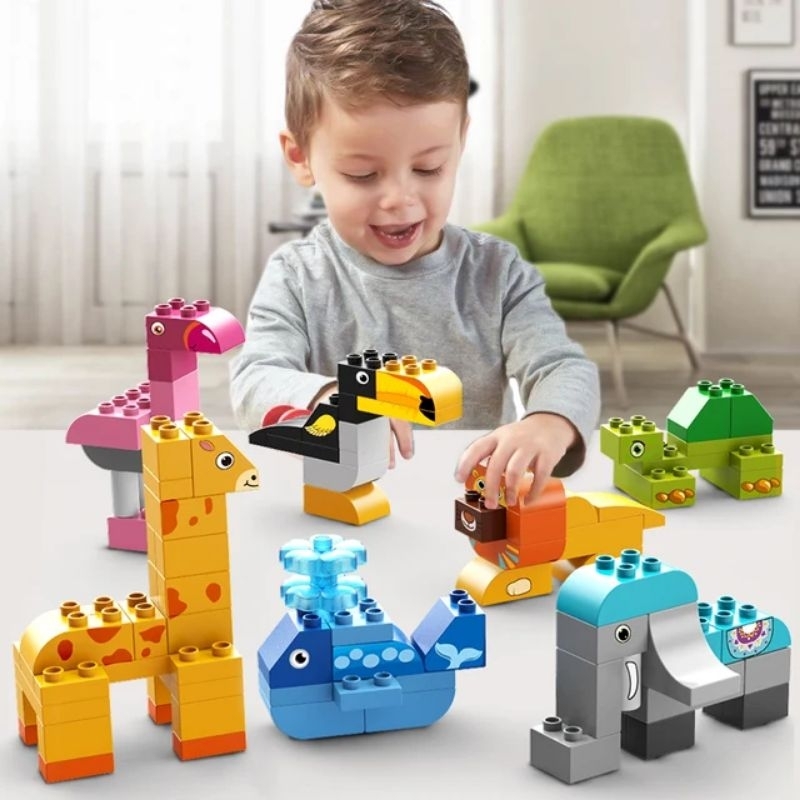 Jual DEFECT DUS Compatible Duplo Feelo Animal Blocks Bricks 102