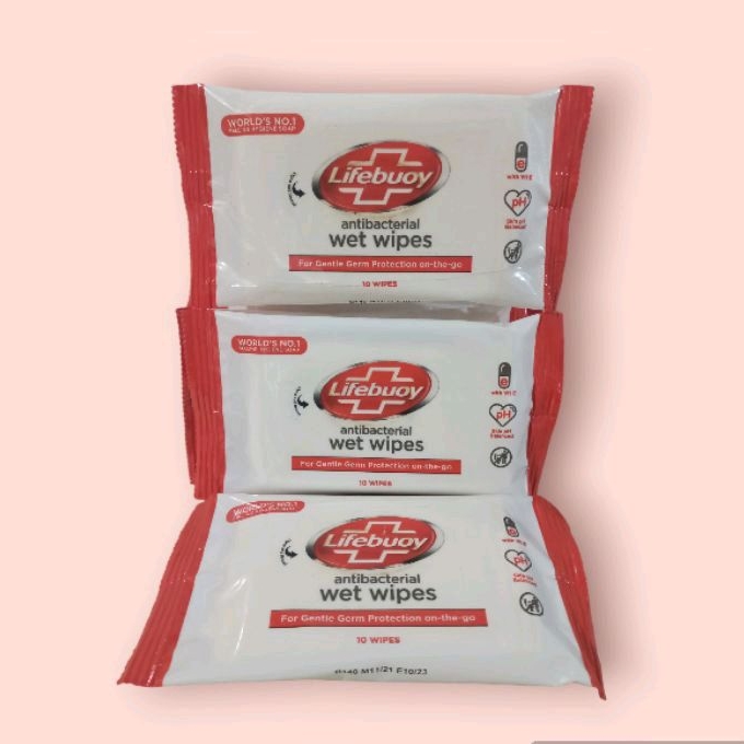 Jual Lifebuoy Wit Wipes Antibacterial 10Lembar x 3Pcs Shopee Indonesia