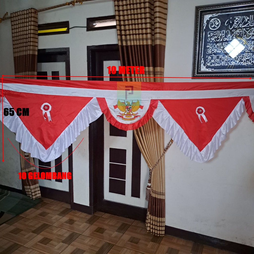 Jual BENDERA BACKGROUND RUMBAI SEGITIGA GARUDA MURAH | Shopee Indonesia