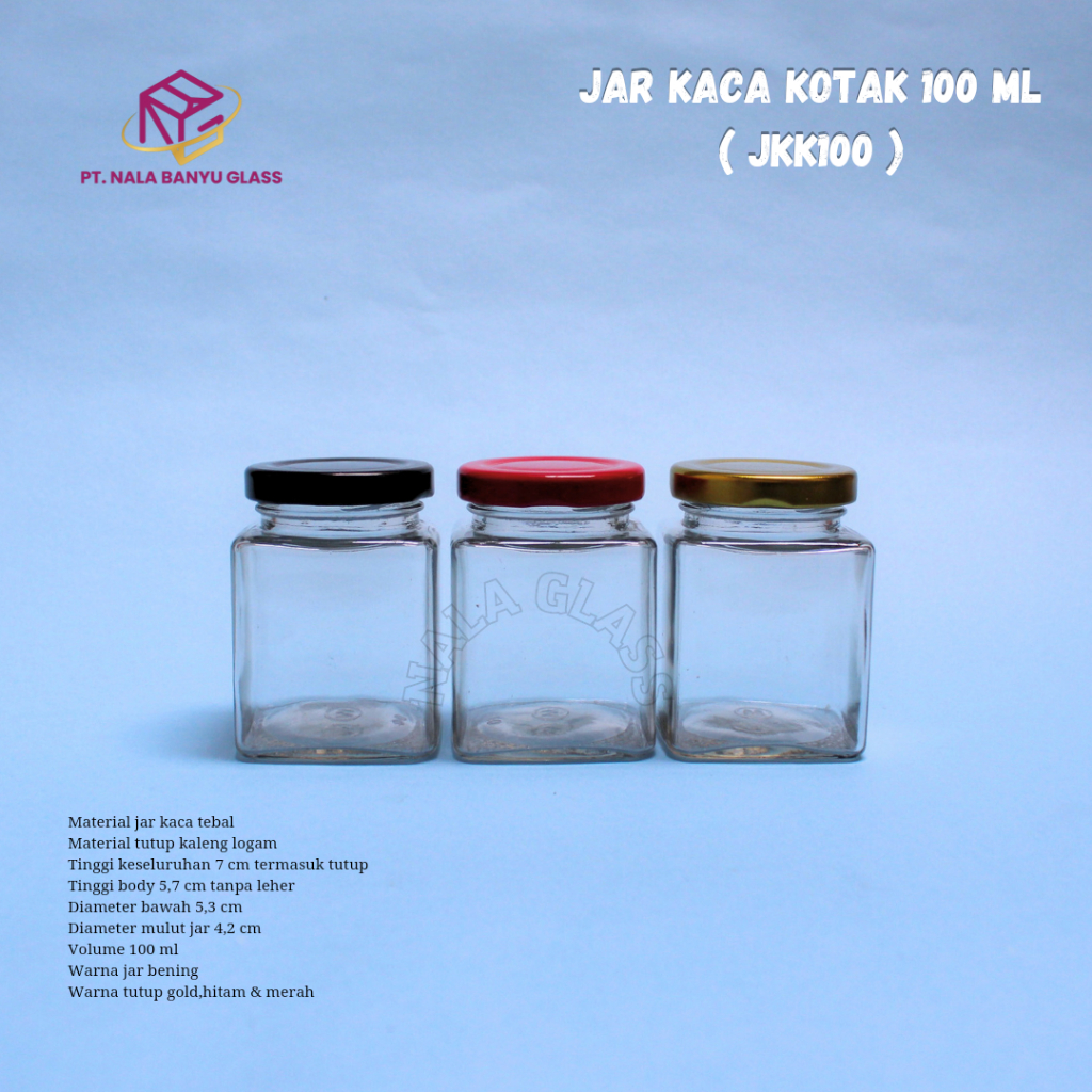 Jual Jkk100 Toples Jar Kaca Kotak 100ml Jar Glass Square 100ml Jar Madu Shopee Indonesia 3608