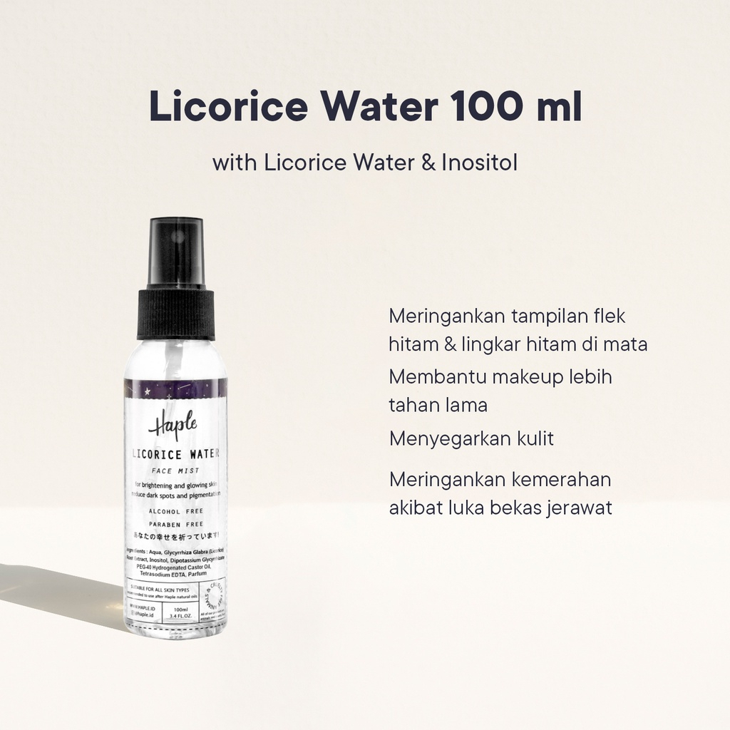 Jual HAPLE Licorice water ( Face Mist ) Shopee Indonesia