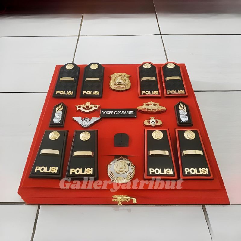 Jual Pangkat Ipda Polisi Pdh Pdu Sepaket Set Box Custom Ucapan Shopee Indonesia