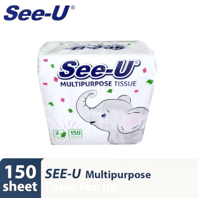 Jual (SUN) TISSUE See U 150s MULTIPURPOSE POP UP GAJAH TISU 2 PLY TISUE ...