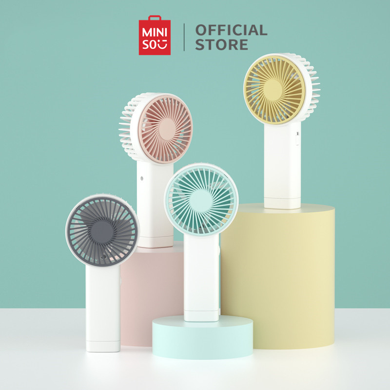 Jual MINISO Kipas Mini Mini Fan 190mAh Dengan Lampu LED USB kipas Mini