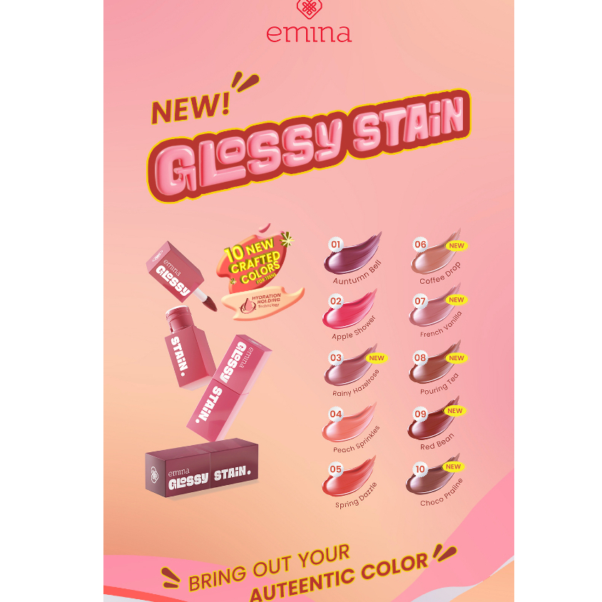 Jual Emina Glossy Stain New Shade Lip Tint Shopee Indonesia