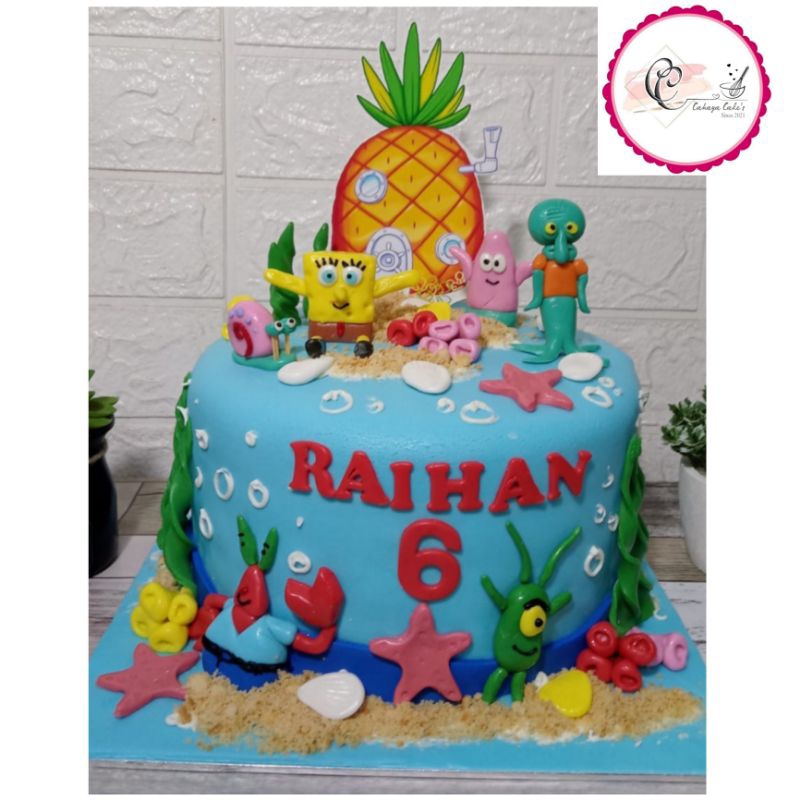Jual Kue Ulang Tahun Spongebob / Spongebob Cake / Kue Ultah Karakter