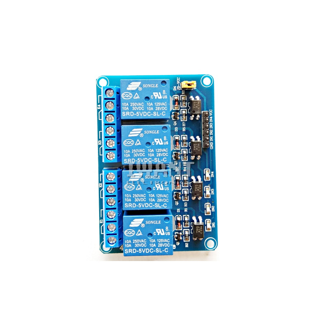 Jual RELAY MODUL 5V 4 CHANNEL MODUL RELAY 5V 4 CHANNEL WITH OPTOCOUPER ...