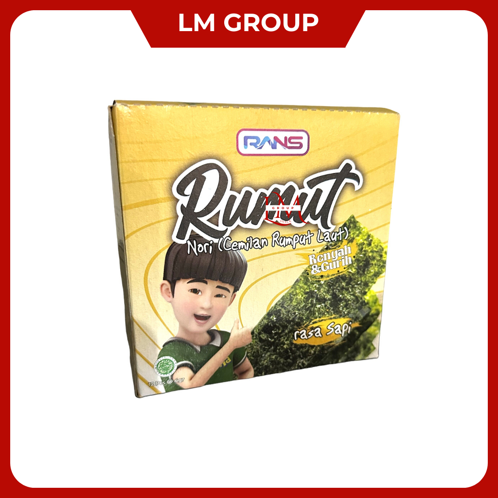 Jual RANS Rumut Nori Cemilan Rumput Laut 1 Pack Isi 12 pcs | Shopee ...