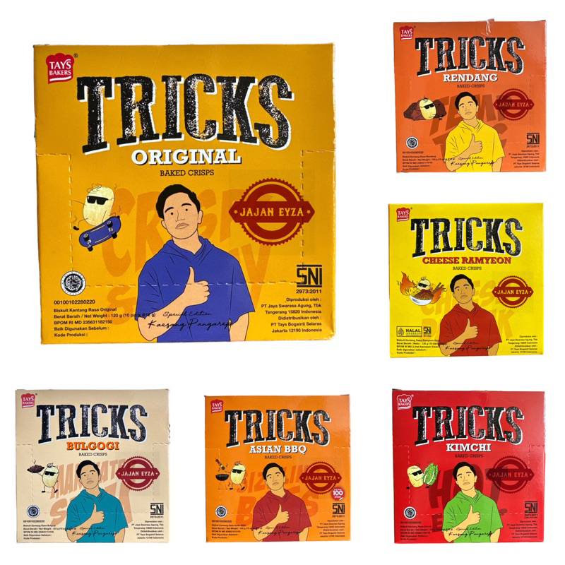 Jual TRICKS POTATO BOX / SNACK TRICKS BAKED CRISPY / TRICKS BISKUIT ...