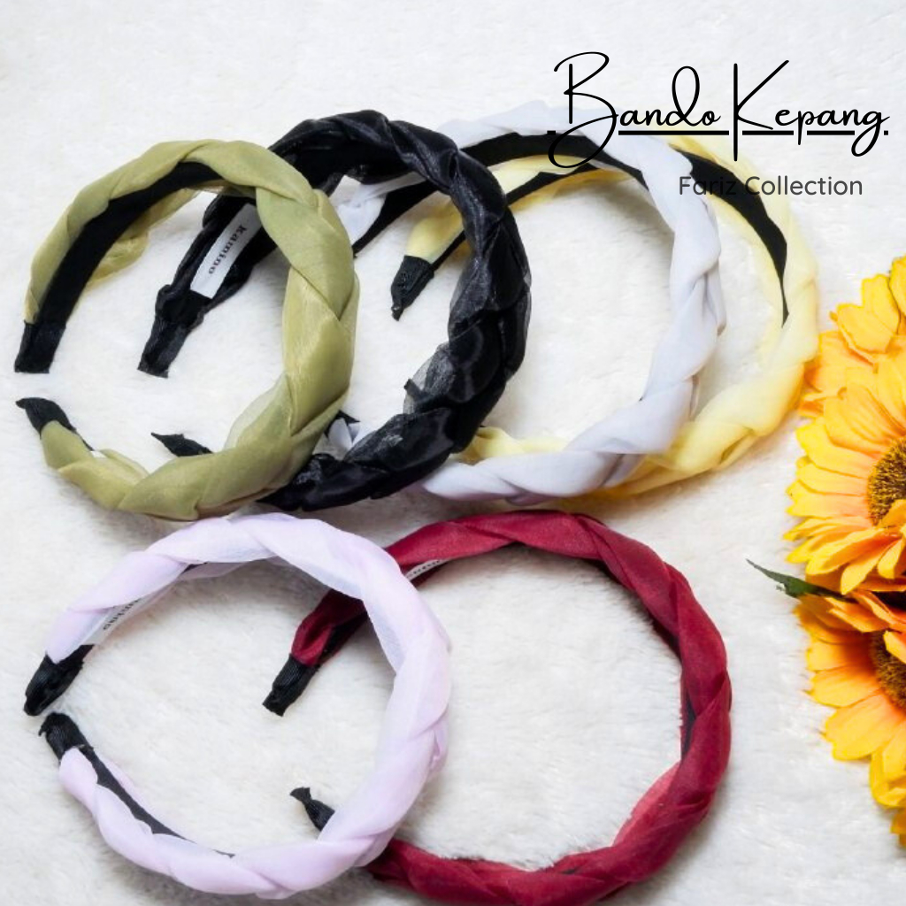 Jual Bando Korea Scrunchie Warna Random Headband Bandana Nagita Bando Kepang Scrunchie Bando 