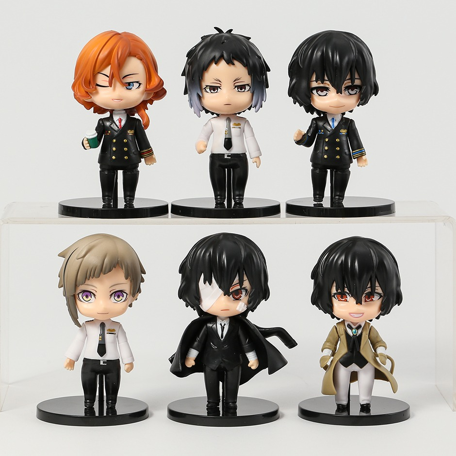Bungo Stray Dogs Figuren-Set – 4 Charaktere (Dazai, Chuuya, Atsushi, Akutagawa) Aus PVC, Ca. 10 Cm – Sammler-Figuren Für Anime-Fans
