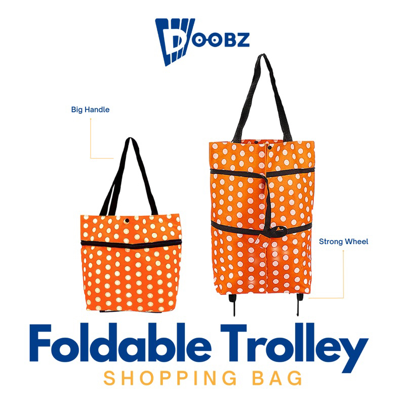 Jual Doobz Shopping Bag Tas Belanja Lipat Roda Serbaguna Foldable Shoping Trolley Bag