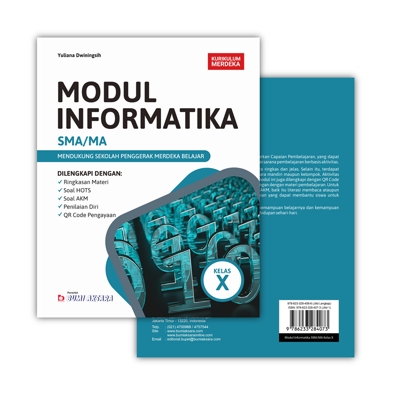 Jual Modul Informatika Kelas X SMA MA Kurikulum Merdeka Bumi Aksara ...