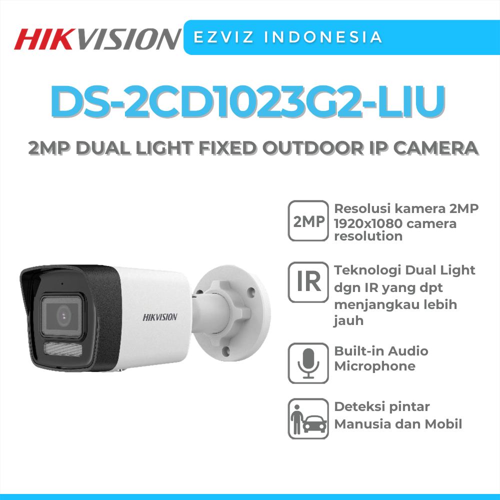 Jual Hikvision Ds 2cd1023g2 Liu 2mp Smart Dual Light Fixed Bullet Camera Shopee Indonesia 7069