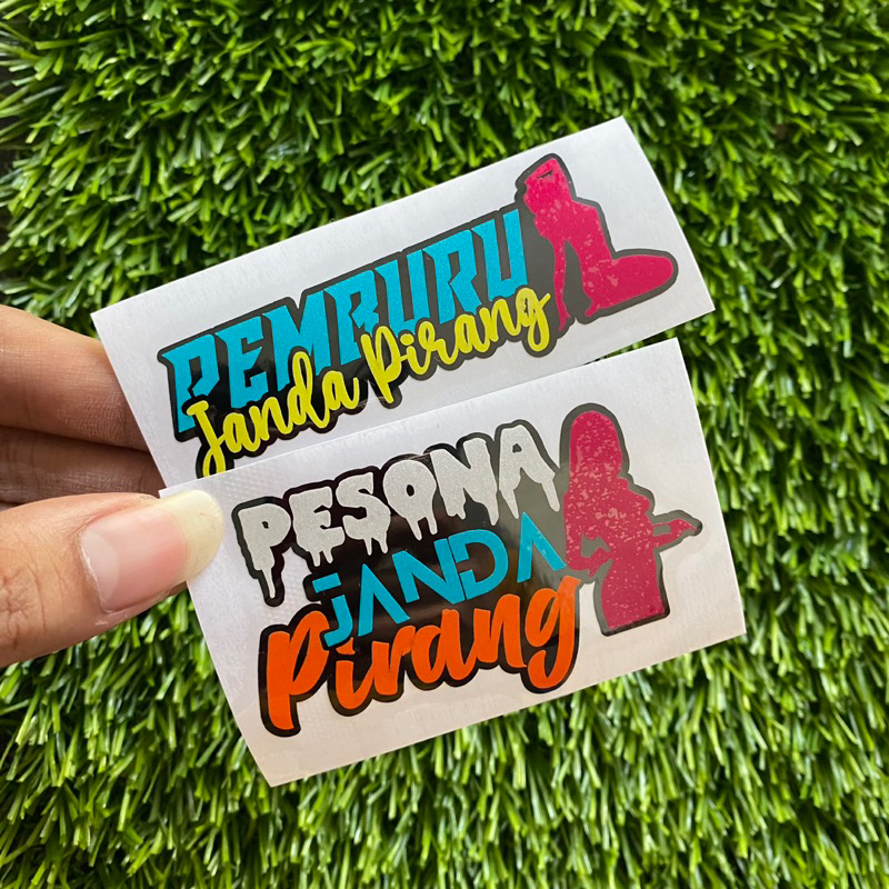 Jual Stiker PEMBURU JANDA PIRANG sticker cutting viral | Shopee Indonesia