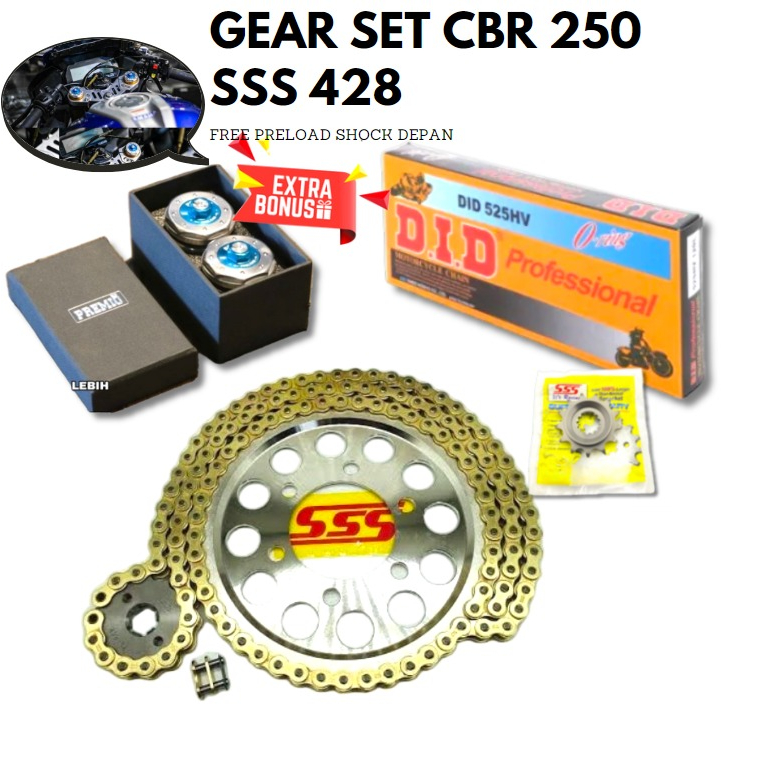Jual PAKET GEAR CBR 250RR Gear set SSS GIR SET CBR 250RR CBR250RR