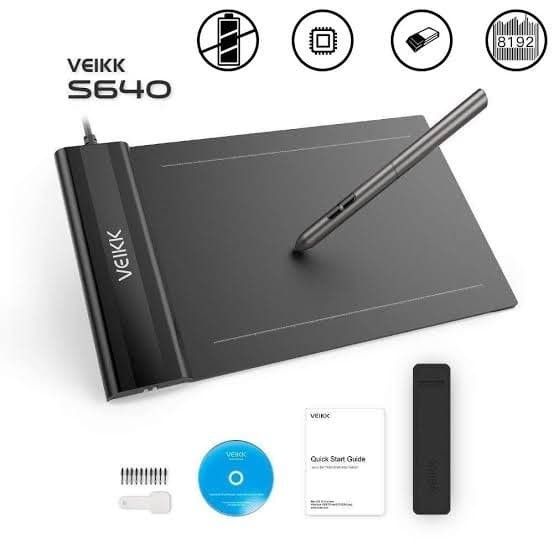 Jual Veikk S640 Digital Graphic Drawing Pen Tablet WIndows Mac 6x4 inch ...