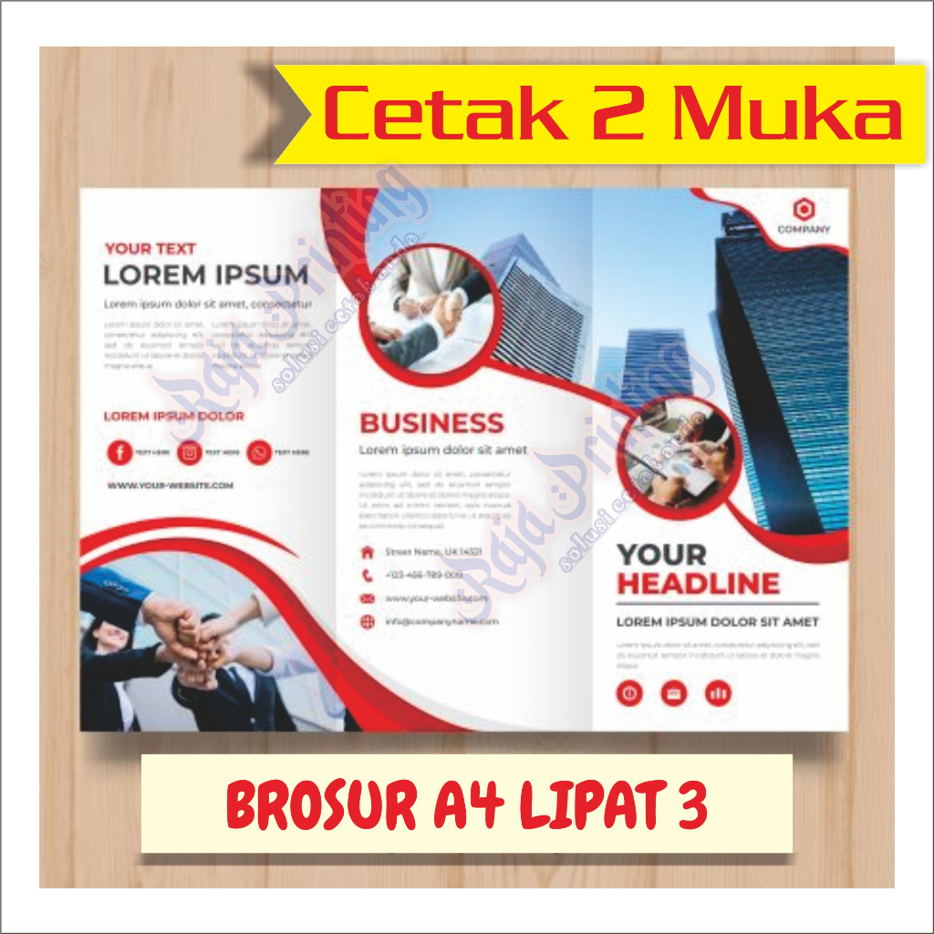 Jual Brosur Lipat 3 ukuran A4 | Shopee Indonesia