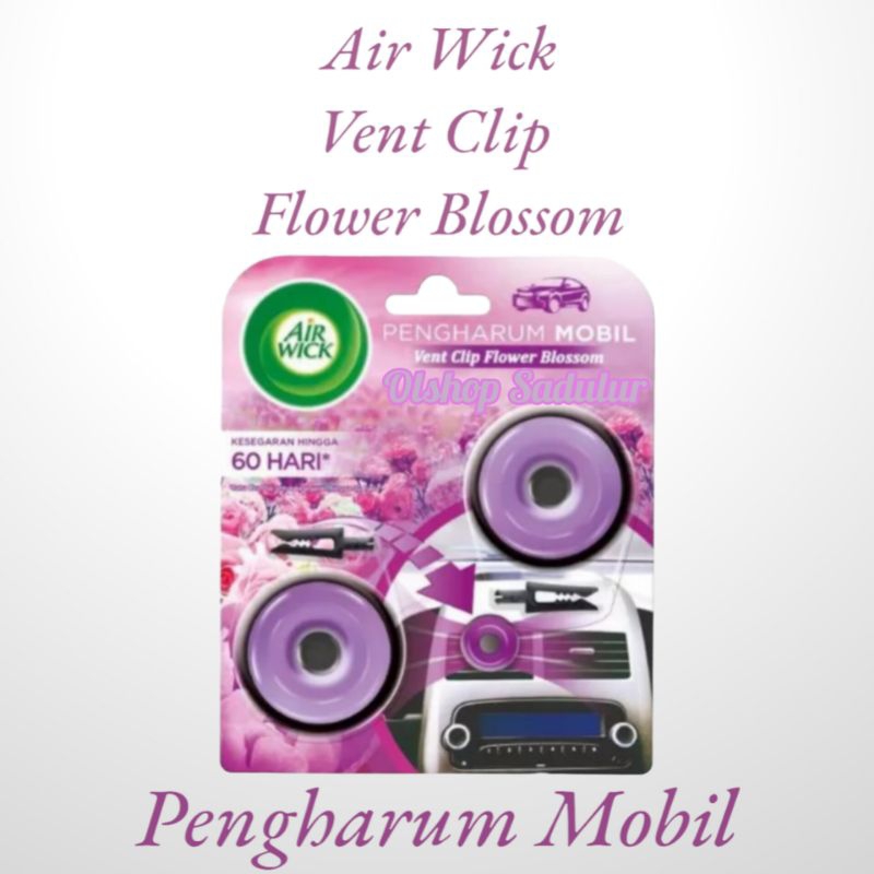 Jual Air Wick Pengharum Mobil Vent Clip ( Flower Blossom Ungu ) Shopee Indonesia