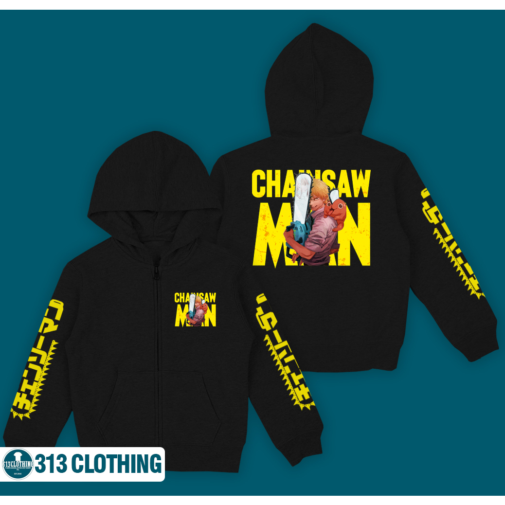 Chainsaw Man Hoodie Pochita - Pull à Capuche Zippé Streetwear Décontracté Pochita