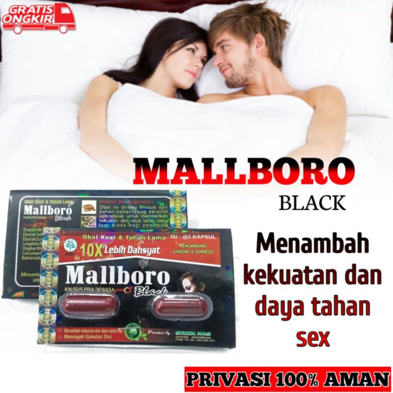 Jual Kapsul Kuat Pria Tahan Lama Mallboro Black Original Shopee Indonesia 