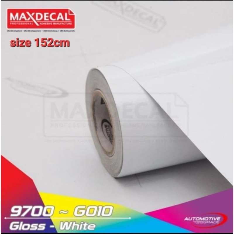 Jual 152cm Sticker Maxdecal 9700 G010 Gloss White Putih Glossy Lebar ...