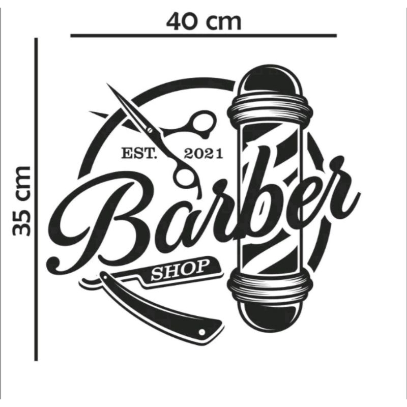 Jual STICKER BARBER SHOP CUTTING UKURAN 35X40CM | Shopee Indonesia