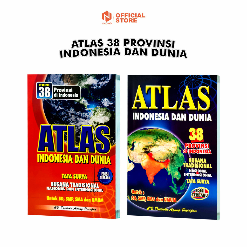 Jual Atlas 38 Provinsi Edisi Terbaru / Atlas Indonesia dan Dunia Edisi ...
