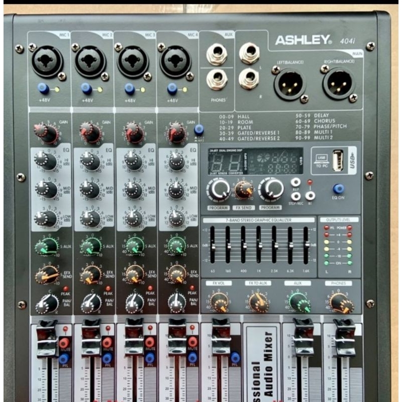 Jual Mixer audio 4 channel original full mono 404i ashley BT soundcard ...