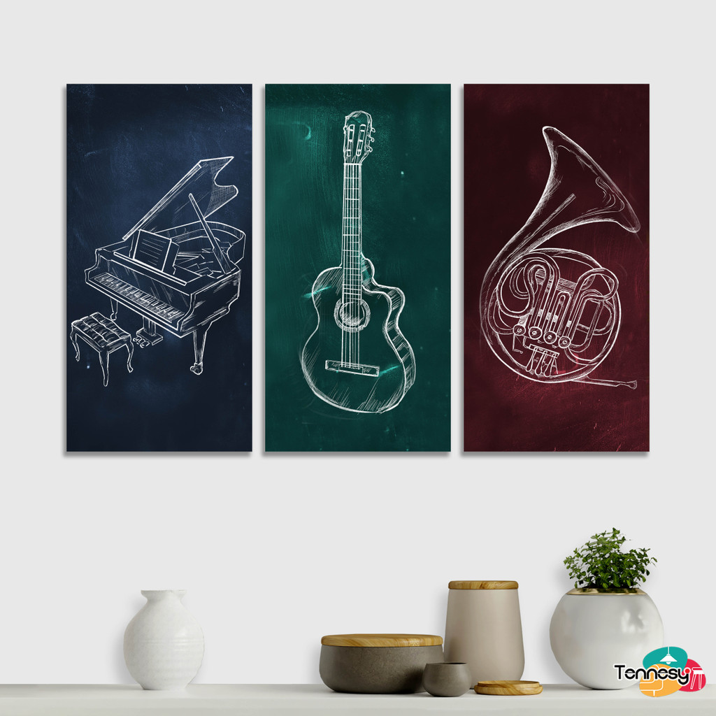 Jual HIASAN DINDING ALAT MUSIK WALL DECOR PAJANGAN POSTER DEKORASI